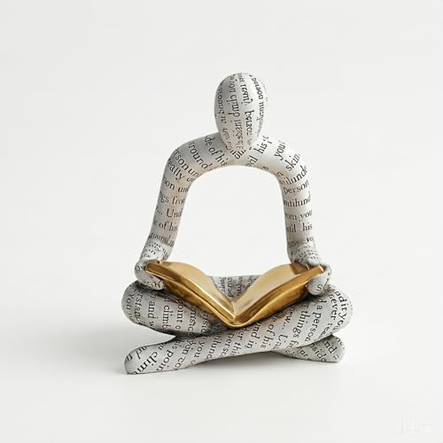 Estatua lectora abstracta decorativa para estante 14 cm