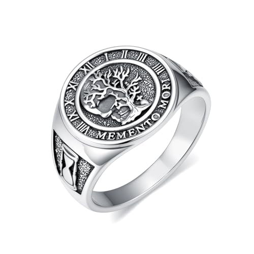 Bague tête de mort Memento Mori en argent 925 ciselé main
