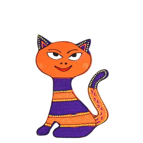 Handmade Handicraft Cat Shape Wooden Fridge Magnet Stylisha and Decorative Items for Kitchen,Wardrop, Door, Refrigerator with Eligant Design (Pack of 1) Orange Handmade Handicraft Cat Shape Wooden Fridge Magnet Stylisha and Decorative Items for Kitchen,Wardrop, Door, Refrigerator with Eligant Design (Pack of 1) Orange