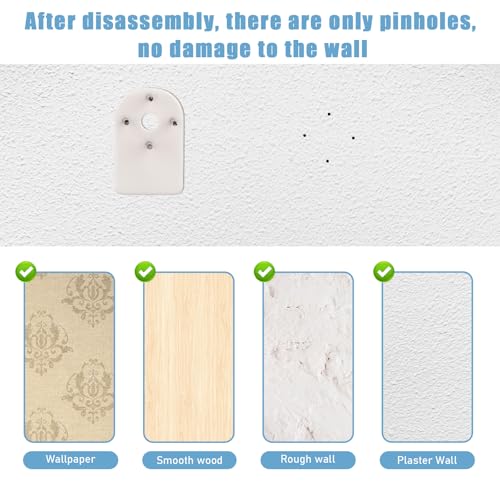 Image of 40 PCS No Damage Picture Hanging Kit - Sawtooth Frame Hangers and Invisible Nail Hangers for Hard Wall, Brick Wall - Canvas Hanging Kit