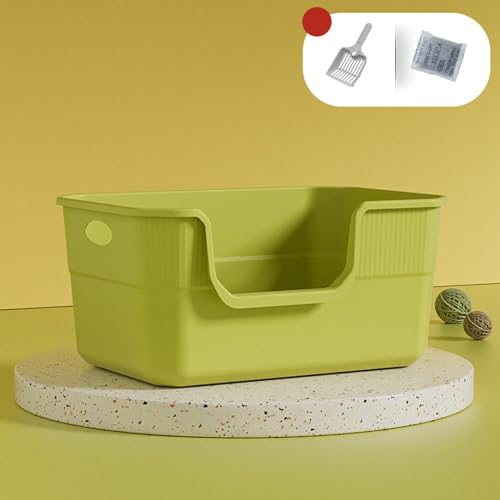 Bac à litière ouvert pour le bien-être de votre chat d intérieur vert - 5