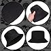 Fumwase 8PCS Bulk Solid Color Bucket-Hat Blank Fashion Summer Beach Bucket-Hat for Men Women Vacation Travel Accessories (8, Black)