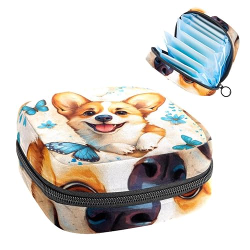 Anna Cowper Bolsa de almacenamiento de servilletas sanitarias, bolsa con cremallera para almohadilla menstrual, bolsa portátil para cuidado femenino, bolsas de tampón para mujeres y niñas, uso diario