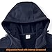 BGOWATU Men's Fleece Lined Tracksuits Set Winter Jacket Hoodie Sweatsuit Running Sport Pants Outfits for Men with Pockets Navy M