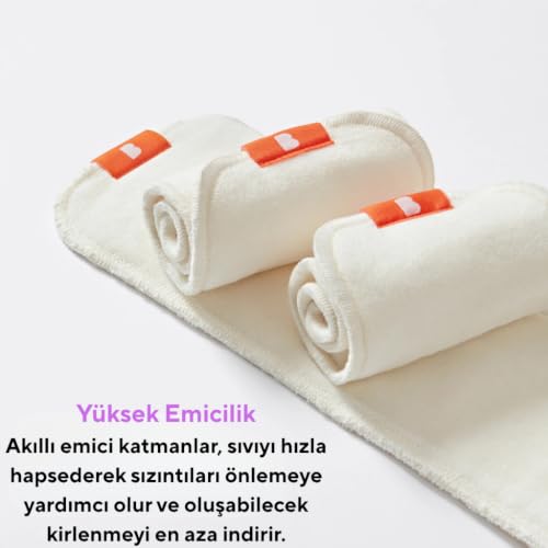 Miniatura 4 de Bambino Mio, Revolucionario Potenciador De Pañales Reutilizable Daily Boost Paquete De 3 Insertos De Pañales Suaves Para Mayor Absorción