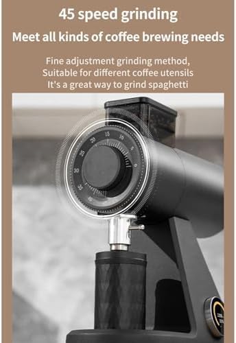 Electric Burr Coffee Grinder with 45 Grind Levels, 74MM Flat Titanium Burr for Espresso, Drip, Pour Over, Cold Brew, French Press (White)