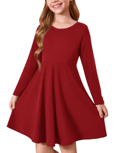 Vestidos tipo camiseta de manga larga para niñas perfectos para el colegio y tardes de parque