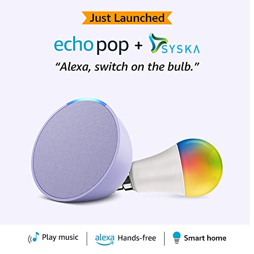Image of Echo Pop (Purple) Combo with Syska 12W Smart Color Bulb