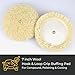 Woolous Wool Buffing Pad 7 Inch – Natural Lambswool Polishing Pad with Hook & Loop for Car and Boat Detailing – 100% Wool Pads for Buffing, Cutting and Compounding