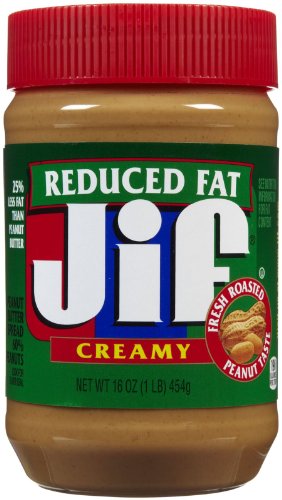 Jif Reduced Fat Creamy Peanut Butter Spread, 16 Ounces, 60% Peanu...