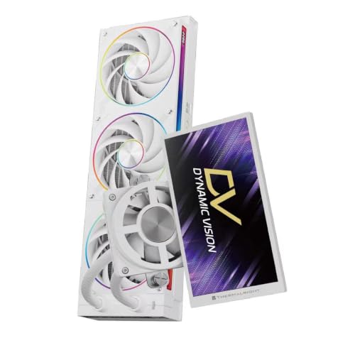 Thermalright TR Dynamic Vision Pro 360 ARGB - Refrigeratore CPU AIO bianco | 360 mm AIO, LCD IPS a colori da 5,5 pollici con ventola integrata da 60 mm, risoluzione 960 x 540, testa di raffreddamento