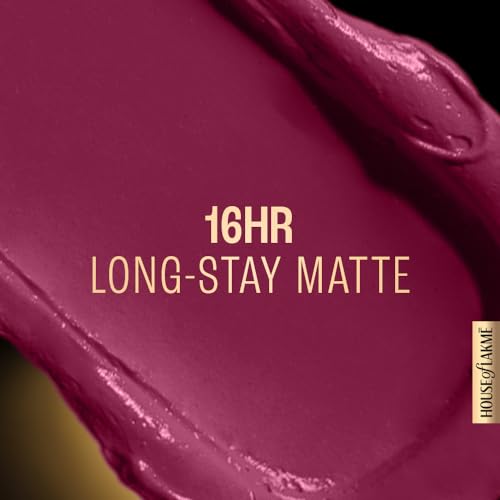 Image of LAKME LAKM Lakme Forever Matte Liquid Lip Colour, Long-Lasting Lipstick, Lightweight & Transferproof, Smudgeproof - Red Wine, 5.6ml | 6Ml (Pack of 2)