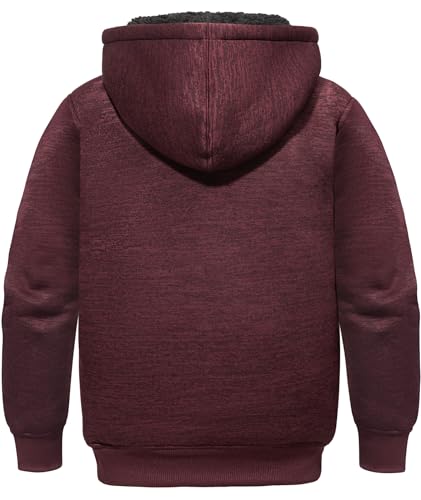 Image of SWISSWELL Unisex Boys Girls Fleece Hoodie Sherpa Lined Jacket Zip Up Hooded Sweatshirt Winter Outerwear for Kids