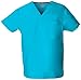 Dickies Men's EDS Signature Unisex V-Neck Scrub Top, Turquoise, Medium