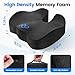SofterCharm Seat Cushion with Carry Handle, Memory Foam for Tailbone/Sciatica Easing, Chair Cushions for Cars, Desks, Office Chair Cushion with Non-Slip Design, Ideal for Post-Surgery Recovery (Grey)