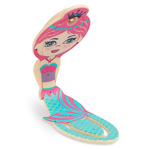 Image of Gifts for Readers & Writers Book Light for Kids, Clip On Reading Light for Bed, 2in1 Flexilight Pals & Bookmark, Small & Lightweight with a Soft Glow, 2 Batteries Included, Mermaid Teal