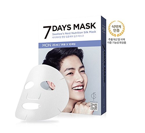 FORENCOS Song Joong Ki 7 Days Mask (10pcs) - Korea Imported (Swallow’s Nest Nutrition Silk Mask)