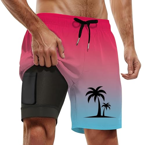 Bañador para hombre 2 en 1 con forro para disfrutar de la playa y entrenar con total comodidad
