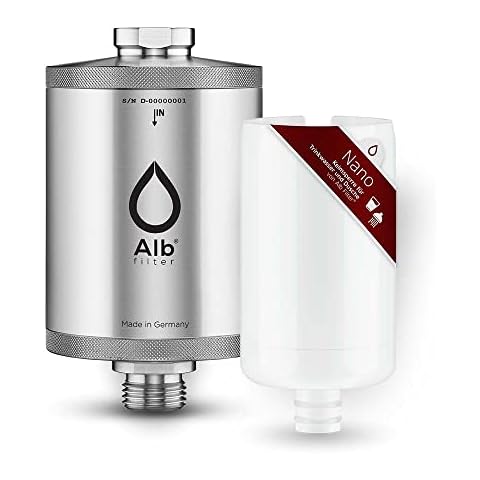 Alb Filter® Nano Duschfilter Sofortschutz gegen Legionellen und Bakterien Edelstahl Natur Cover
