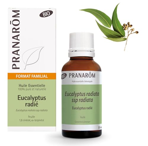 PRANAROM - Eucalito Radiata Bio - Aceite Esencial Bio - Respiración - Defensas Naturales - Purificador - Difusión Atmosférica - AEQT - 30ml