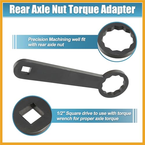 Image of Rear Axle 36mm Wrench Tool Rear Wheel Axle Torque Wrench Hand Tool For Harley Davidson Touring Motorcycle HD-47925 Rear Axle Nut Torque Adapter for Adjust Belt Tension Black Replacement