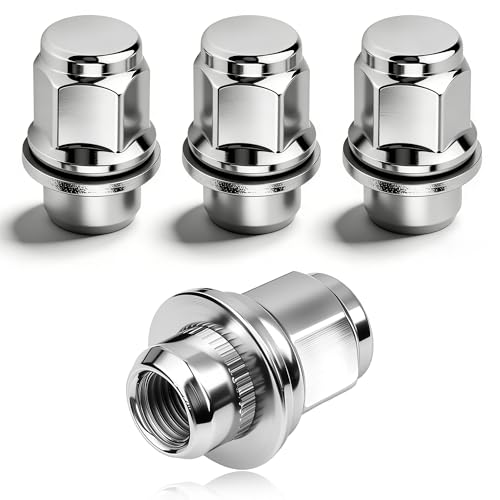 Potential Loss Of Vehicle Control - 2023 Toyota BZ4X 3 4PCS M12x1.5 Lug Nuts Set,Chrome-Plated Steel Wheel Locks Lug Nuts with Washer Replaces OEM#90084-94001,Lug Nut Lock Set Compatible with Toyota Camry Prius Lexus ES250 Scion (4PCS)