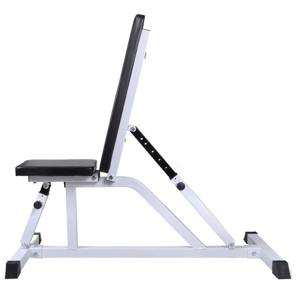 Genérico Banco de Entrenamiento con Juego de Barras y Mancuernas 30,5 kg,Deportes,Fitness y musculación,Levantamiento de Pesas,Máquinas de Levantamiento de pesas-275350