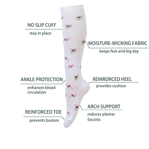 LEOSTEP Compression Socks for Men & Women (4Pair) Non-Slip Long Tube Stocking Ideal for Running,Travel,Flight - Image 3