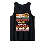 border terrier dog mom retro vintage funny puppy dog lover canotta