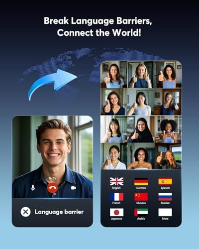 Image of AI Translation Earbuds, Real Time 2-Way 198 Languages Translator Headphone | 60H Playtime Bluetooth 6.1 Translating Ear Buds for Travel, Music, Calls, Audifonos Traductores Ingles Espanol