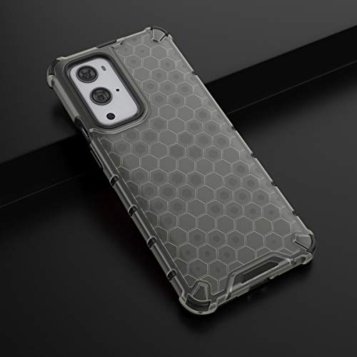 Image of Glasgow | for OnePlus 9 Pro Honeycomb Pattern Back Case Cover for OnePlus 9 Pro - Black