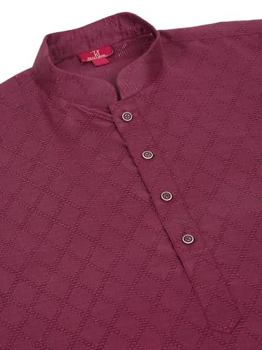 Image of KRAFT INDIA Men's Cotton Kurta Pyjama Set | Woven Design Traditional Ethnic Wear | Festive, Wedding & Casual Outfit | Comfortable & Breathable Fabric