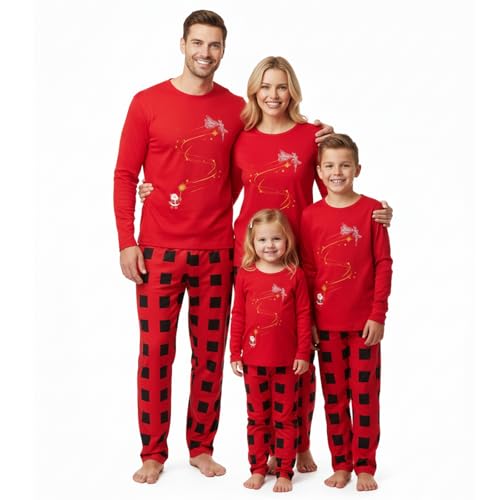 Radmire Matching Christmas Pajamas for Family Couples, XMAS Holiday PJs