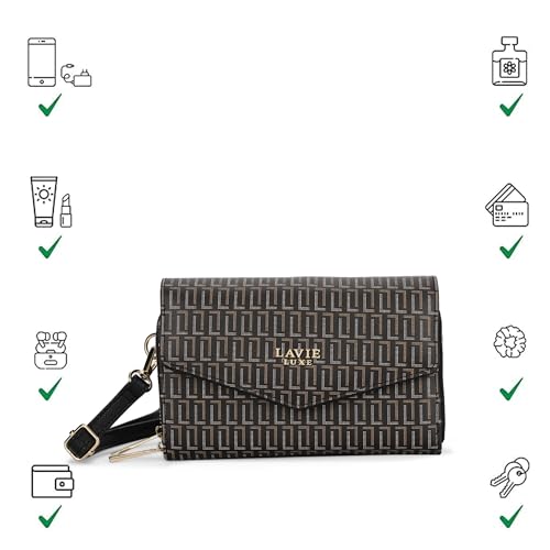 Image of Lavie Luxe Women's Mono Sally 2C Crossbody Sling Bag | Ladies Purse Handbag | Gift for Women