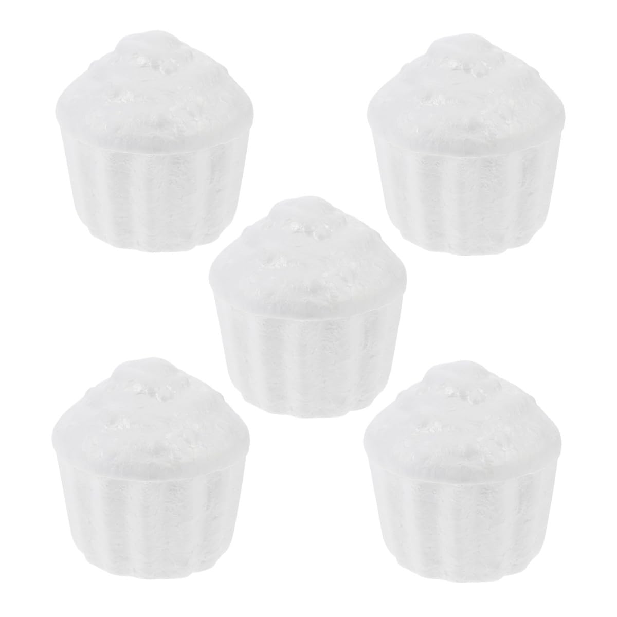 BESTonZON Lot de 5 Modèles de Gâteau en Mousse Blanche 78 CM Réutilisables et Compacts Accessoires pour Décoration et Entraînement Cake Design DIY pour Peinture et Artisanat Créatif