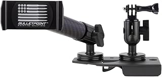 Bulletpoint Dash Mount Cell Phone Holder Compatible with 2018-2023 Jeep Wrangler JL (NOT 4xe) & 2020-2023 Jeep Gladiator 2 Mounts for Action Camera & GPS Compatible with iPhone & Android (Driver Side)