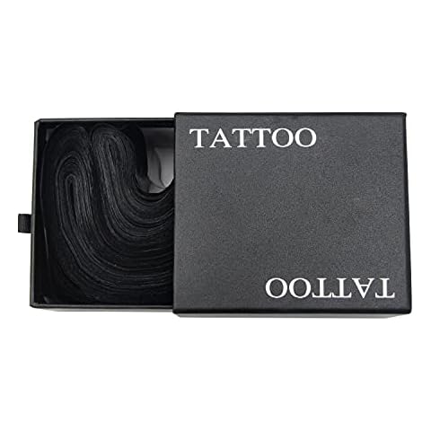 Tattoo Clip Cord Covers,DOWEI One Box of 100PCS Plastic Black Clip Cord Sleeves,Tattoo Clip Cord Bags for Tattoo Supply (Black) Cover