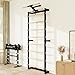 Gsskny Swedish Ladder, Wood Stall Bars Suspension Trainer with Pull-Up Bar & Rings for Straps, Swedish ladders Wall Gym Adult, Wall-Mounted Workout Ladder for Home, Gym, School and Clinics