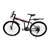Mountainbike, 26 inch (66 cm) fietsen, 21 versnellingen, instelbare hoogte, bergstadsfiets met schijfrem, vouwfiets voor…