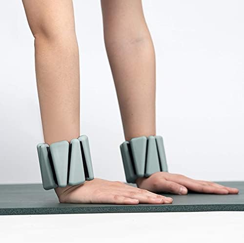 Miniatura 2 de wulinjoin Pesas de muñeca para entrenamiento de fuerza, pesas de muñeca y tobillo para mujer, pulsera de silicona ajustable, para yoga, pilates,