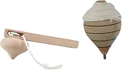 Kit Brinquedos Tradicionais Piões Pião Premium e Fieira