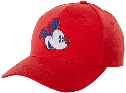 Image of Disney Men's Baseball Cap Mickey Mouse Curved Brim Snap-Back Hat