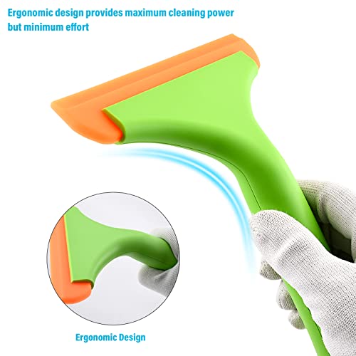 Image of Gomake Small Silicone Squeegee Window Shower Squeegee,Auto Water Blade Squeegee for Shower Glass Door,Car Windshield, Window, Mirror, Bathroom,Countertop Cleaning