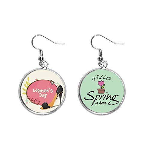 Pendientes de primavera estilo joyas de tacon alto para el Dia de la Mujer
