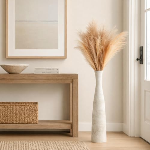 Image of Ceramic Tall Floor Vase, 29 inch Terracotta Large Decorative Vases Home Decor