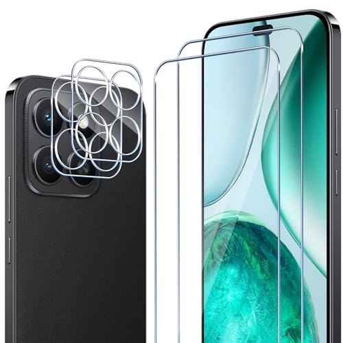 ELYCO Pellicola Protettiva Compatibile con Honor X8B/X8C, 2 Pezzi Vetro Temperato + 2 Pezzi Pellicola Fotocamera, 9H Durezza Anti-Graffo/Anti-Olio Niente Bolle Schermo Pellicola