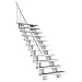 Produktbild Außentreppe DOLLE Gardenstep mit 11 Stufen (Geschosshöhe: 203,5-247,5 cm)  120 cm Stufenbreite  Stufenauflage Gitterrost  mit Steiggeländer