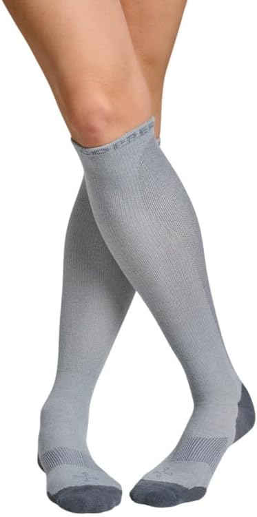 Travel Compression Socks Women's Over-the-Calf – Soothing Compression, Mesh Ventilation, Padding & Copper Znergy Anti-Odor