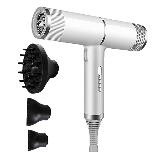 Yuattory White Wind, secador de pelo de alta potencia, secado del cabello, soplar el cabello, secador de pelo de iones para, enchufe de la UE.