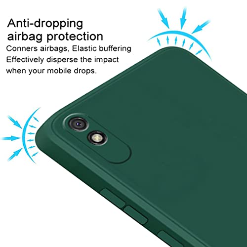 Image of Back Cover for Mi Redmi 9A / Redmi 9i / Redmi 9A Sport | Full Camera Protection | Liquid Silicon Case | Flexible Bumper Case for Mi Redmi 9A / Redmi 9i / Redmi 9A Sport (Green)